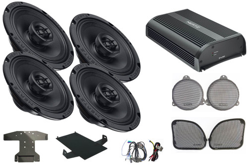 Hertz HD14H-SP1UV2 Sound Pack 1 Ultra V2 for Select 2014-2023 Harley-Davidson Motorcycles with Four 6.5" Speakers and 4-Channel Amplifier