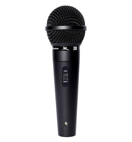 Apex Electronics APEX300 Dynamic Cardioid Microphone with Detachable XLR-¼” Cable 