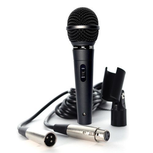 Apex Electronics APEX310 Dynamic Cardioid Microphone with Detachable XLR-XLR Cable and Microphone Clip