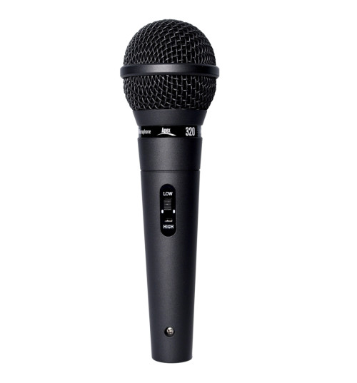 Apex Electronics APEX320 Dual-Impedance Dynamic Cardioid Microphone Detachable XLR-XLR Cable and Microphone Clip