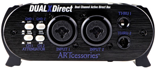 Art Pro Audio DualXDirect 2-Channel Active Direct Box Connects Unbalanced Instrument, Line, or Speaker Signals to Balanced Inputs