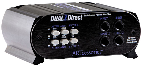 Art Pro Audio DualZDirect 2-Channel Passive Direct Box Connects Unbalanced Instrument, Line, or Speaker Signals to Balanced Inputs