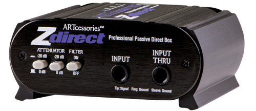 Art Pro Audio ZDirect Passive Direct Box Connects Unbalanced Instrument, Line, or Speaker Signals to Balanced Inputs
