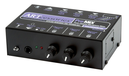 Art Pro Audio PROMIX 3-Channel Battery / AC-Powered Mini Mixer