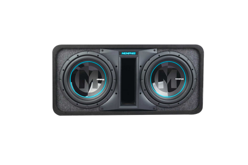 Memphis Audio PRXE12DFT Power Reference Dual 12" 800W RMS Loaded Subwoofer Enclosure with RGB Lighting