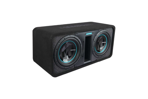 Memphis Audio PRXE12DFT Power Reference Dual 12" 800W RMS Loaded Subwoofer Enclosure with RGB Lighting