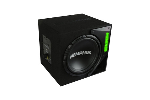 Memphis Audio SRXE12SA Street Reference 12" 300W RMS Ported Active Subwoofer Enclosure with RGB Lighting