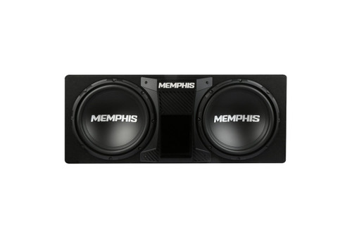 Memphis Audio SRXE12DP Street Reference Dual 12" 600W RMS Ported Loaded Subwoofer Enclosure with SRX600.1V Amplifier