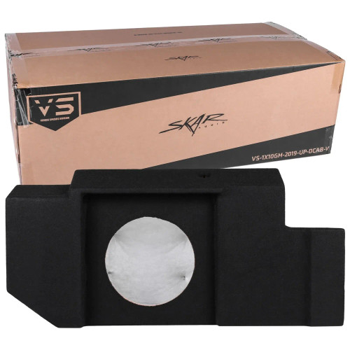 Skar Audio Single 10" Ported Subwoofer Enclosure for Select 2019-Up Chevy Silverado & GMC Sierra Double Cab