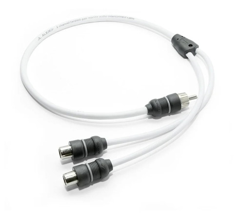 JL Audio XMD-WHTAICY-1M2F Marine Y-Adaptor Cable 1 Male to 2 Female RCA Connectors