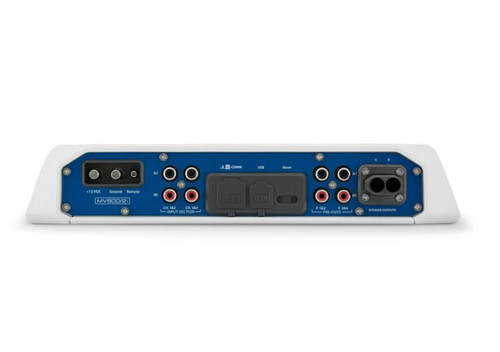 JL Audio MV600/6i MVi Series 6-Channel Marine Amplifier with DSP – 75W RMS x 6