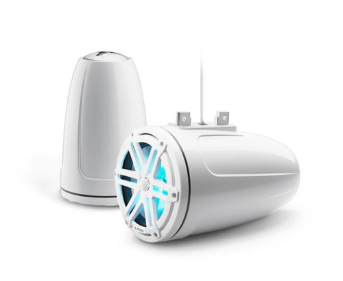 JL Audio M3-770ETXv3-Gw-S-Gw M3 Series 7.7" 70W RMS Wakeboard Tower Speakers with White Sport Grille