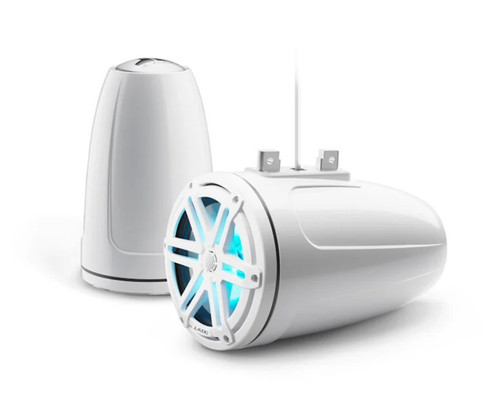 JL Audio M3-770ETXv3-Gw-S-Gw M3 Series 7.7" 70W RMS Wakeboard Tower Speakers with White Sport Grille