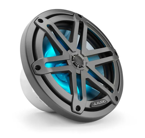 JL Audio M3-770X-S-GM-I M3 Series 7.7" 70W RMS Marine Speakers with RGB LED Lighting and Gunmetal Sport Grilles