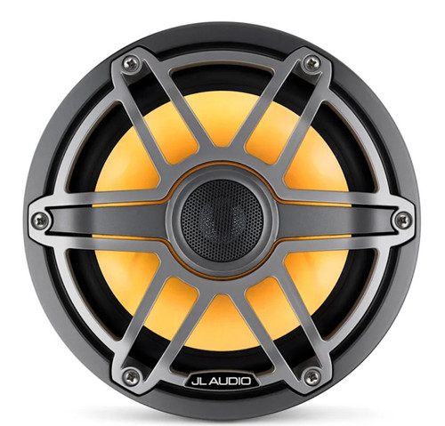 JL Audio M6-770X-S-GmTi-i M6 Series 7.7" 100W RMS Marine Speakers with RGB LED Lighting and Gunmetal Sport Grille 