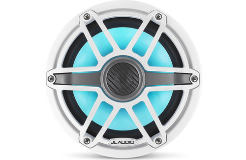 JL Audio M6-770x-S-GwGw-i M6 Series 7.7" 100W RMS Marine Speakers with RGB LED Lighting and White Sport Grille 