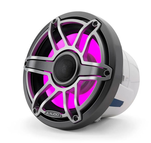 JL Audio M6-880X-S-GmTi M6 Series 8.8" 125W RMS Marine Speakers with Gunmetal Sport Grille 