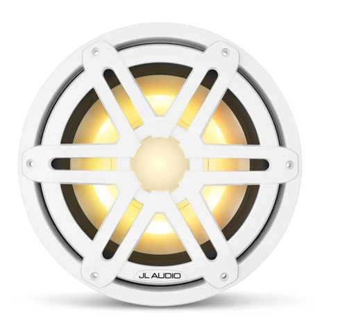 JL Audio M3-10IB-S-GW-I-4 M3 Series 10" 175W RMS Marine Subwoofer with RGB LED Lighting and White Sport Grille