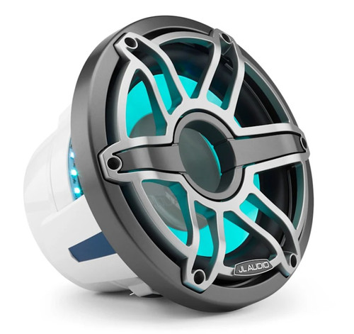 JL Audio M6-10IB-S-GmTi-i-4 M6 Series 10" 250W RMS Marine Subwoofer with RGB LED Lighting and Gunmetal Sport Grille 