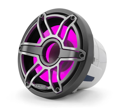 JL Audio M6-8IB-S-GmTi-i-4 M6 Series 8" 200W RMS Marine Subwoofer with Gray Metallic Trim Ring and Titanium Sport Grille 