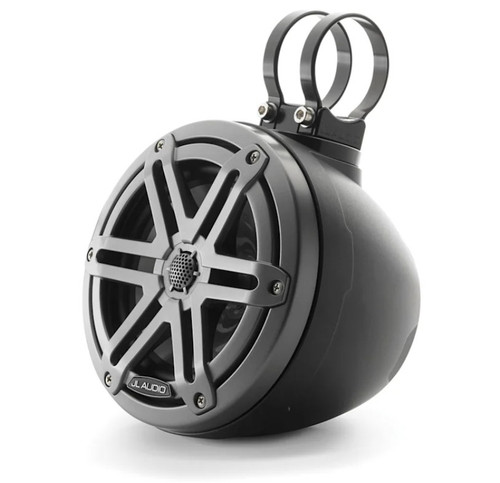 JL Audio M3-650VEX-Mb-S-Gm M3 Series 6.5" 60W RMS Matte Black Marine Speakers with Gunmetal Sport Grille 