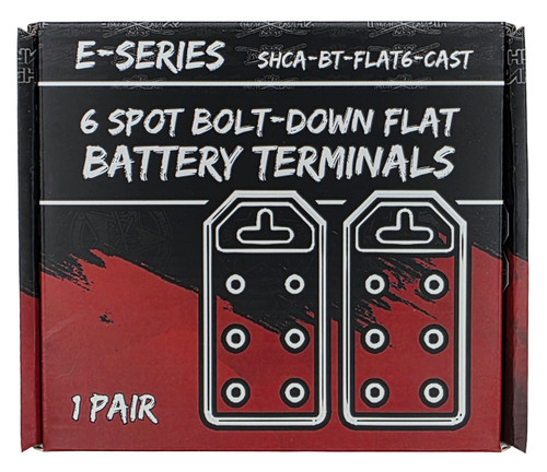 Sky High Car Audio Cast Flat 6 Spot Battery Terminals