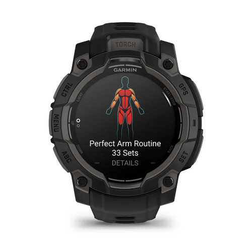 Garmin Instinct 3 Outdoor Recreation / Adventure Smartwatch – Black with Black Band