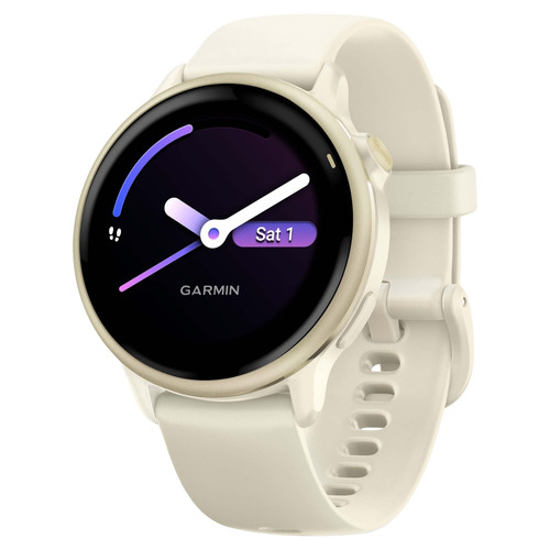 Garmin Vivoactive 6 Sports and Fitness Smartwatch – Lunar Gold with Bone Band