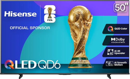 Hisense 50" QD6QF Series 4K UHD HDR QLED Fire TV Smart TV (50QD6QF) - 2025