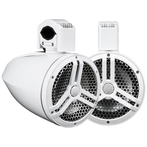 Skar SK8M-TWR 8" 2-Way 250W RMS Marine Tower Speakers (Pair) – White