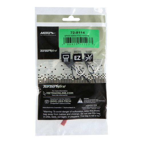 Metra 72-8114 Speaker Wiring Harness for Select 2024-2025 Toyota Vehicles