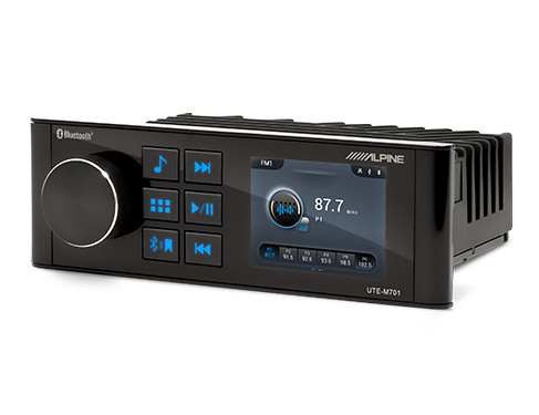 Alpine UTE-M701 Marine Digital Media Receiver with 2.8" Full-color TFT Display 