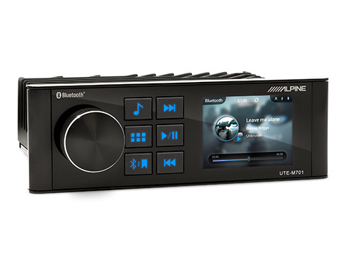 Alpine UTE-M701 Marine Digital Media Receiver with 2.8" Full-color TFT Display 