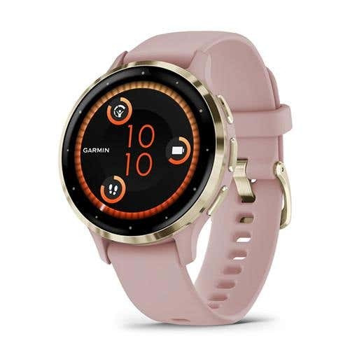Garmin Venu 3S Fitness Smartwatch - Slate with Dust Rose Band