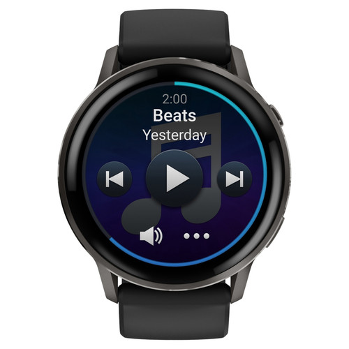 Garmin Venu 4 Sports & Fitness Smartwatch - Slate with Black Silicone Band