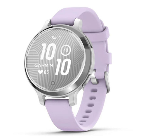 Garmin Lily 2 Active Sports & Fitness Smartwatch - Slate with Purple Jasmine Silicone Band