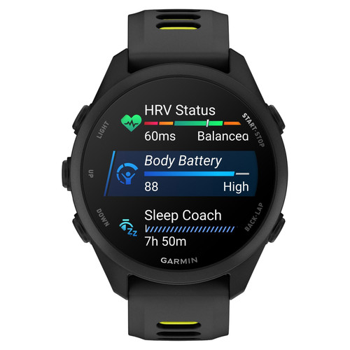 Garmin Forerunner 170 Sports & Fitness Smartwatch - Slate with Black / Amp Yellow Band