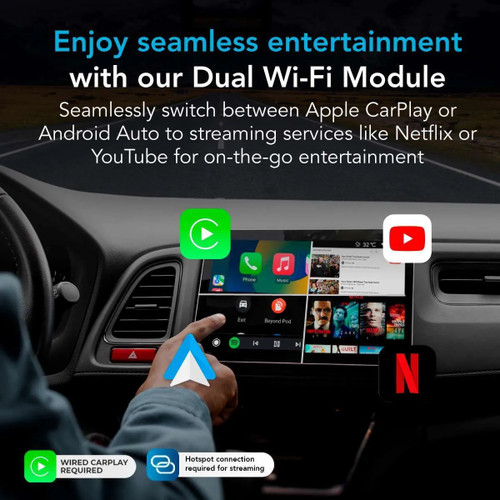 AutoSky WCPAA-DUAL AI Box Lite Plus 2.0 with Wireless CarPlay & Android Auto