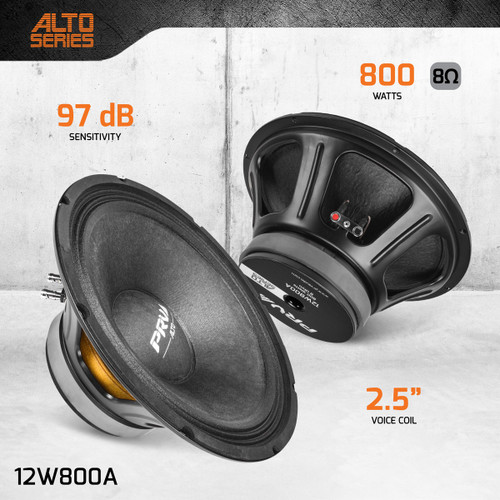 PRV Audio 12W800A 12" Alto Series Woofer - 8 Ohm
