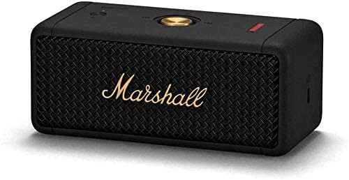 Open Box - Marshall Emberton Portable Bluetooth Speaker - Black/Brass