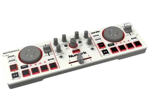 Numark MIXTRACK GO Ultra-Portable 2-Deck DJ Controller With Stems Control - Cream