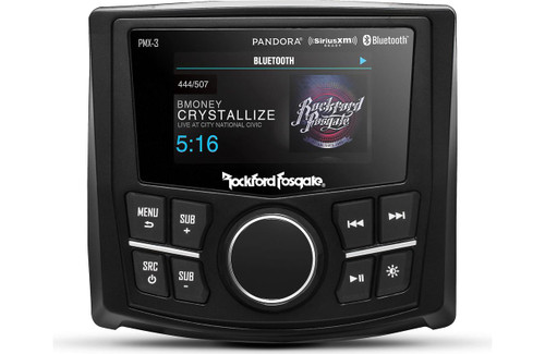 Rockford Fosgate PMX-3 Compact Digital Media Receiver w/ 2.7" Display