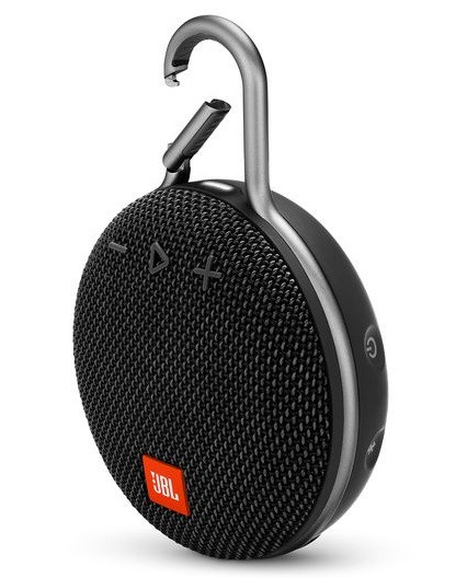 JBL Clip 3 Black Portable Bluetooth Speaker - Black
