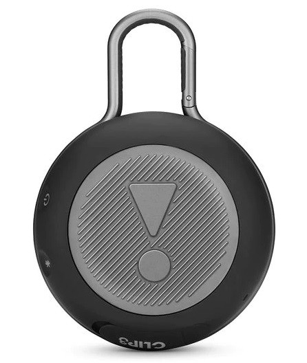 JBL Clip 3 Black Portable Bluetooth Speaker - Black