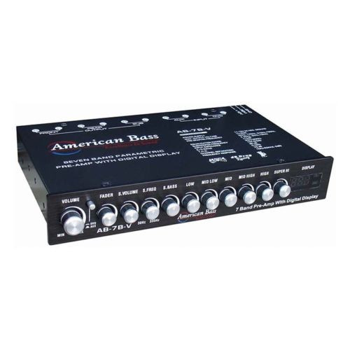 American Bass AB-7BV 7 Band Pre-Amp Equalizer w/ Digital Display 