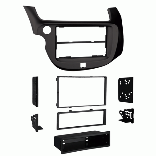 Metra 99-7877B Single/Double DIN Dash Kit for 2009-2013 Honda Fit Vehicles - Black
