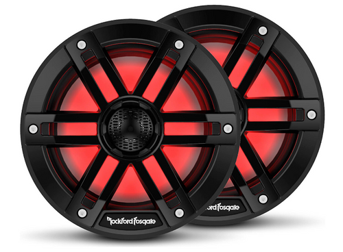 Rockford Fosgate M1-65B M1 Series 6-1/2" 75W RMS Color-Optix Marine Speakers - Black