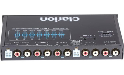 Clarion EQS755 7-Band Graphic Car Equalizer w/ Front 3.5mm Aux Input