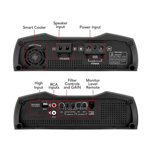 Taramps MD 1200.1 1200W RMS Class D Monoblock Car Amplifier 