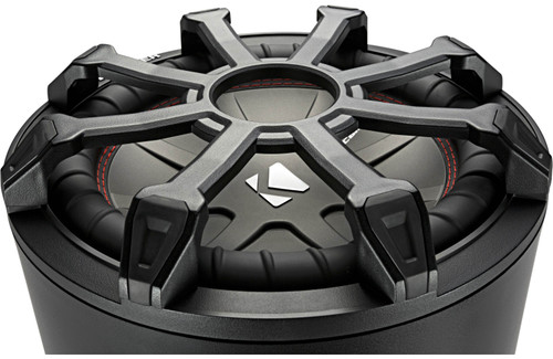 Kicker 46CWTB104 Weather-Proof Sealed Tube Enclosure with One 10" 4-ohm Subwoofer and 10" Passive Speaker